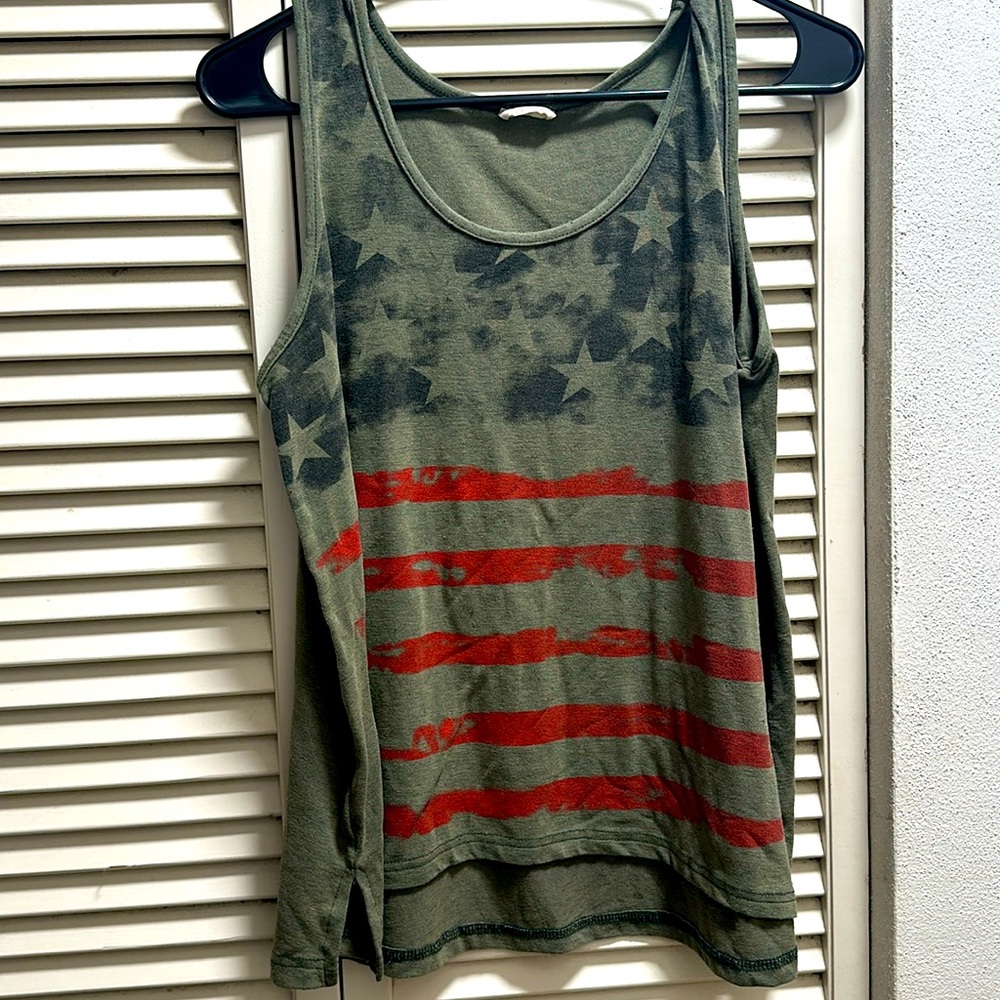 POL Green American flag tank TOP